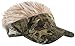 Flair Hair Men's Adjustable Velcro Visor With Hair, Mossy Oak Camo / Blonde Hair