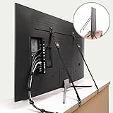 Baby Safety Anti-Tip Straps for TV and Furniture & 6 Reusable Cable Ties - Metal Plates, No Plastic Parts - Suitable for Small or Large TVs and any Furniture