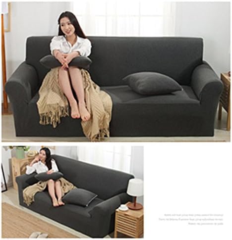 Herasa Slipcovers for 3 Cushion Couch Cotton - Sofa Slipcover (190230CM, GY)