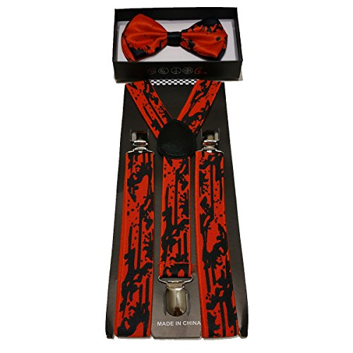 Blood Spill Suspender Bowtie Set for Halloween or any other spooky event