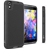 Blackberry DTEK50 Case, CoverON [HexaGuard Series] Slim Hybrid Hard Phone Cover Case for Blackberry DTEK50 - Black