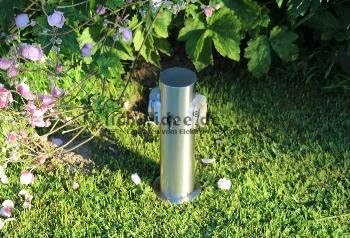 Licht Idee Steckdosensaule Edelstahl Rund Fur Aussen 2 Fach Ip44 Mit Schalter Made For Amazon De Garten