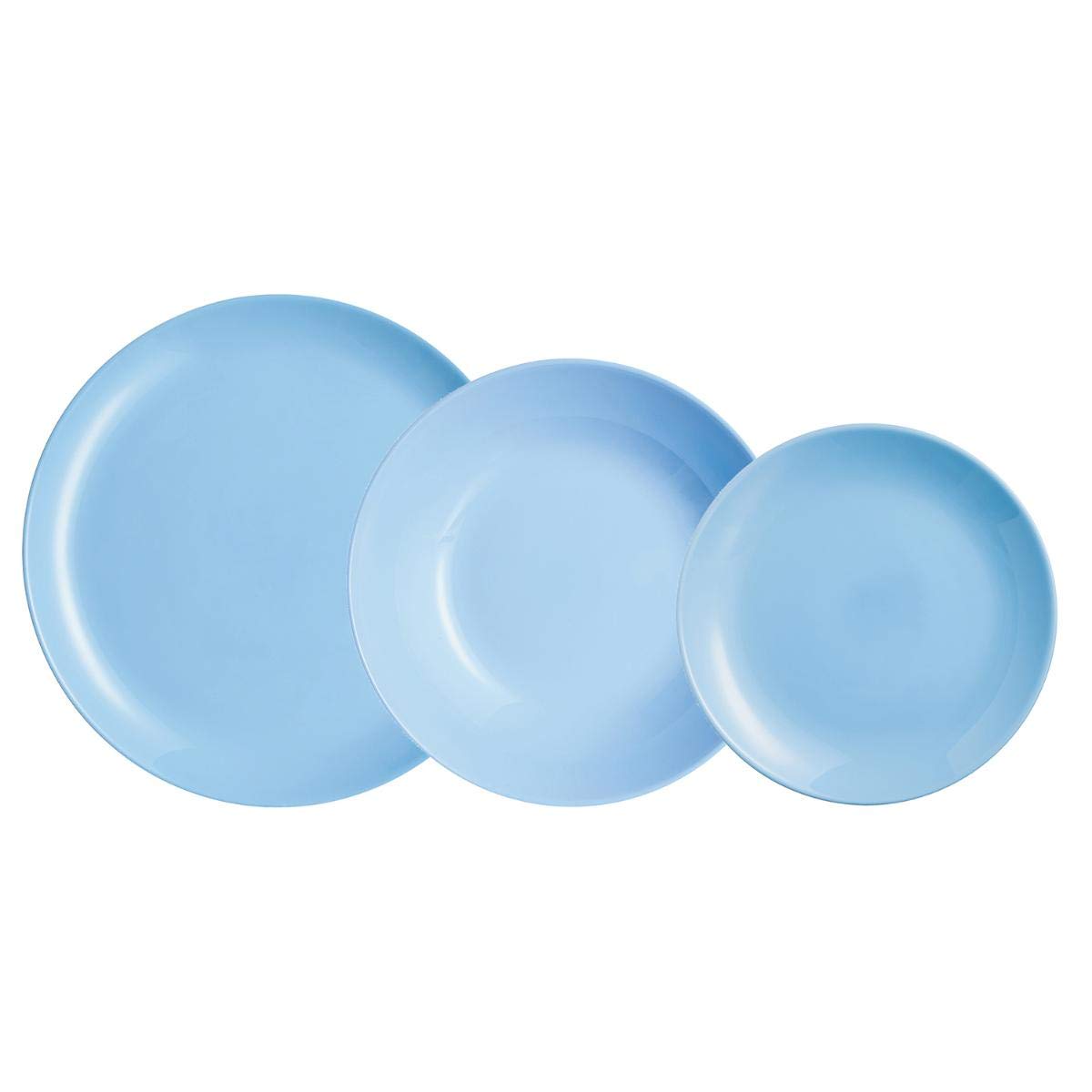 Luminarc 0883314737059 Glass Dinnerware Set, Opal, Blue
