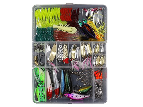 Threemart fishing lure set bundle with spoon lures, sof…