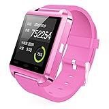 [Prime] U8 Bluetooth V4.0 Bluetooth Wrist Smart Watch WristWatch UWatch for IOS Android iPhone 4/4S/5/5C/5S Samsung S2/S3/S4/Note 2/Note 3 HTC Sony Blackberry,Pink