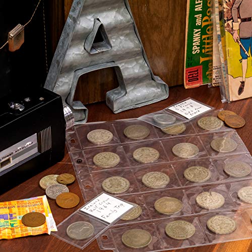 Vinyl Coin Flips 100 Pack | Coin Holders for Collections | 1.75 x 1.75 Collecting Sleeves | Protection Supplies for Vintage Currency, Money | Covers Prevent Stains, Weathering, Rust, and More - Thumbnail 3