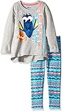 Disney Little Girls' 2 Piece Finding Dory French Terry Top and Legging Set