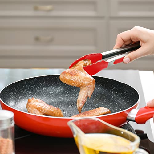 Kitchen Tongs with Silicone Tips 17.5IN Stainless Steel Air Fryer