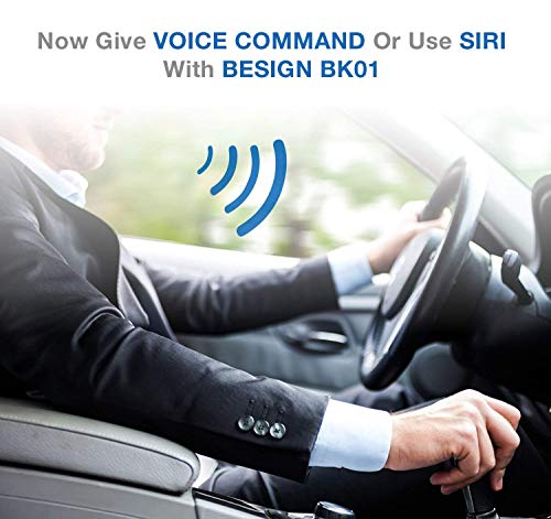 BESIGN BK01 Bluetooth Car Kit, Wireless Receiver for Handsfree Talking and Music Streaming with Ground Loop Noise Isolator for Car with Aux Port