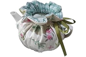 YANGSHINE Vintage Floral Tea Cozy, Cotton Tea Pot Cosy Dust Proof Insulated Decorative Tea Kettle Cover Breakfest Insulation Lid Teapot Cover for Home Kitchen Table