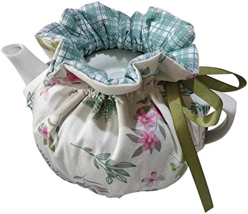 Vintage Floral Tea Cozy, Cotton Dust Proof Insulated Decorative Teapot Cover for Home Kitchen Table Decor, (Color #6)