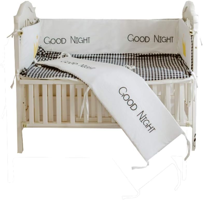 Rart Cotton Baby Crib Bumpers, Unisex All Round Bumper Collision Resistant Baby Bedding Set Padded cot Bumper Baby cot Bumper-A 120x60cm(47x24inch)