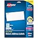 Avery Address Labels with Sure Feed for Inkjet Printers, 0.5" x 1.75", 800 Labels, Permanent Adhesive (18167), White primary