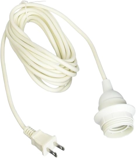 Ikea Hemma Cord Light Set 155 Long With 2 Ceiling Hooks All White