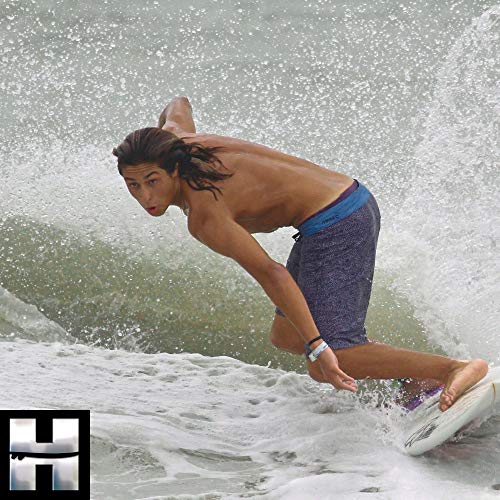 Hammer Surf Traction The Peak Traction Pad - Blue & Red Tail Pad - Deck Grip - Made in The USA - Thumbnail 2
