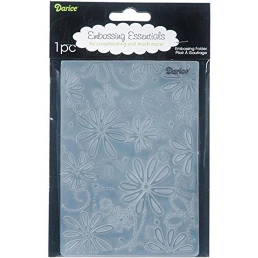 Darice Embossing Folder, 4.25" x 5.75" Flower, 10,8 x 14,6 x 0,4 cm