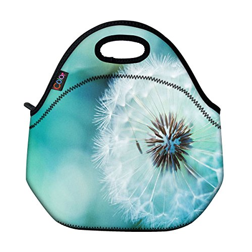 Icolor dandelion insulated neoprene lunch bag tote hand…