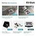 KRAUS Pax 22 1/2-inch 16 Gauge Undermount Single Bowl Stainless Steel Kitchen Sink, KHU23