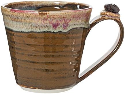 Healing Stone Handcrafted Unique Tea Cup Mugs Featuring Energy Stones (Chocolate Raspberry with Garnet)
