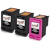 FUZOO (2 Black 1 Tri-color) HP 63XL Remanufactured Ink Cartrdge with Ink Level Used for HP ENVY 4520 4512 4516 4522 OfficeJet 4650 3830 3831 DeskJet 2130 3633 3634 1110 1112 2132 3630 3631 3632 3636