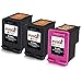 FUZOO (2 Black 1 Tri-color) HP 63XL Remanufactured Ink Cartrdge with Ink Level Used for HP ENVY 4520 4512 4516 4522 OfficeJet 4650 3830 3831 DeskJet 2130 3633 3634 1110 1112 2132 3630 3631 3632 3636