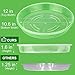MUDEELA 6 Pack of 12 inch Plant Saucer, Durable Plastic Plant Trays for Indoors, Clear Plastic Flower Plant Pot Saucer, Made of Thicker, Stronger Plastic, with Taller Designthumb 1