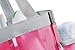 Handy Laundry Masirs Mesh Shower Caddy - 7 Pocket Portable Bathroom Organizer Tote for Travel, Gym & Dorm - Collapsible Small Shower Caddy Bag to Hold Toiletries & Essentials (Pink)