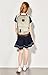 Moolecole Leather & Canvas Backpack School Bag Laptop Backpack with Cat's Ears Design,set with 1pc Wallet (Beige)