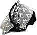 Dear Baby Gear Car Seat Cover for Boys & Girls - Baby Carseat Canopy w/Snap Opening - Infant Seat Cover - Stroller & Nursing Covers - Newborn Carrier Canopy - 40x30 (Antlers on Gray - Gray Dot)