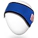 Rotibox Lightweight Sweatproof Bluetooth Headband Headphone Headset Earphone Music Headband Speakerphone with Stereo Speaker and Microphone Hands-free for Gym Exercise Outdoor Sports Running-Blue