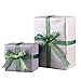 Feyarl Sparkly Green Ribbon 5/8-inch Wide by 50-Yards(2 Rolls X 25yd) Premium Metallic Glitter Ribbon for Christmas, Crafters, Holiday, Home Deco, Gift Wrap, Card Making, Floral Projects (Green)