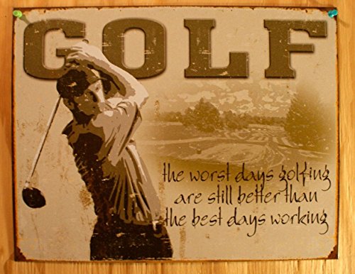 Golf - best days metal tin sign , 16x12