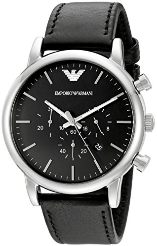 Emporio Armani Men's AR1828 Dress Black Leather Watch