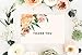 Nora's Nursery Modern Floral Blank Thank you Cards Bulk with Kraft Paper Envelopes and Stickers, Boxed Set of 40 4.5 x 6 Thank You Notes for Appreciation, Wedding and Bridal & Baby Shower,