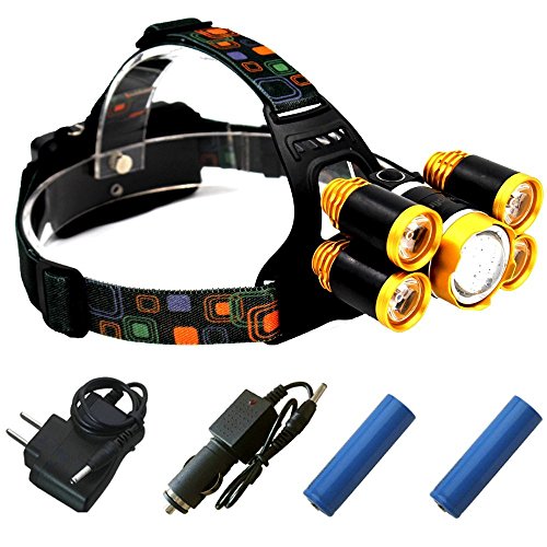 Buy Brightest and Best LED Headlamp 8000 Lumen flashlight IMPROVED