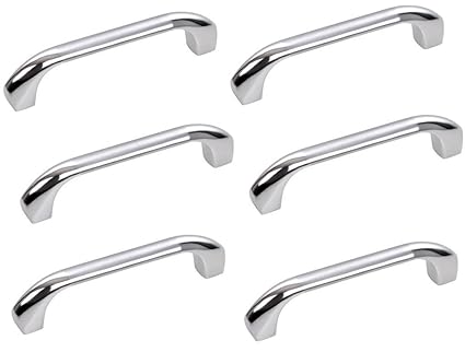 Universal Door Handle Size 6 Inch 6 Pieces, Model 099 (Silver Glossy) Universal-P80