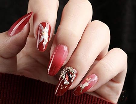 Amazon Zyss ネイルステッカー透明性の白い偽の爪偽の爪 500pc 18 Zyss ネイルチップ 通販