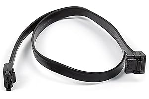 Monoprice 108780 24-Inch SATA 6Gbps Cable with Locking Latch 90 to 180 Degree, Black