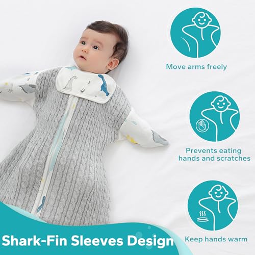 ZIGJOY SharkFin Transition Swaddle 1.0 Tog Patchwork Transition