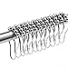 OUTOWIN Set of 12 Stainless Steel Rustproof Shower Curtain Hooks Rings for Bathroom Curtain Rod Curtain Poles