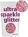 Hemway Peach Pink Iridescent Mix Glitter Chunky Multi Purpose Dust Powder Arts & Crafts Wine Glass Decoration Weddings Flowers Cosmetic Face Eye Body Nails Skin Hair Festival 100g