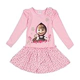 Frogwill Girls Masha and Bear Long Sleeve Skirt Casual Dress Dot Printed