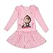 Frogwill Girls Masha and Bear Long Sleeve Skirt Casual Dress Dot Printed