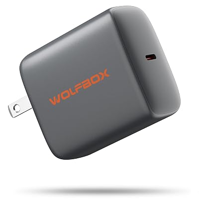 Wolfbox 65W Type-C PD Charge Compatible with Wolfbox Brand Jump Starter, Fast Charging, Universal Compatibility