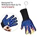 HoMii BBQ Gloves 1472℉ Extreme Heat Resistant, Oven Silicone Glove Kitchen Oven Mitts Grilling Glove for Cooking, Kitchen, Baking, Fireplace, Grilling, 1 Pair (13 Inch)