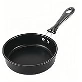 FANBODTA 4.7inch Mini Non-Tick Egg Pan - 5-Layer Coating, Dishwasher Safe, Gas/Induction Compatible Small Frying Pan for Omelet, Pancake, Oven & Dishwasher Safe - Perfect for Camping & RV (Black)