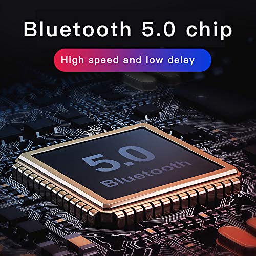 gdfh True Wireless Earbuds, Solar Charging Bluetooth 5.0 Earbuds in-Ear TWS Stereo Headphones with Smart LED Display Charging Case Built-in Mic for Sports Work