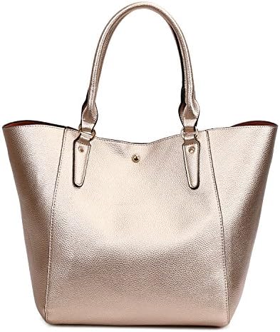 SIFINI Fashion purse Waterproof Handbags ladies Leather Shoulder Bag Tote Bags (rose gold)