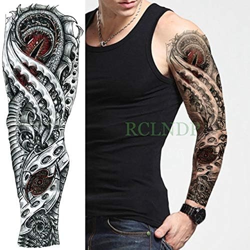 Handaxian 3pcsWaterproof Tattoo Sticker Dragon Wolf Wolf Full Arm Tattoo Sleeve Men's and Women's Tattoo 3pcs-8