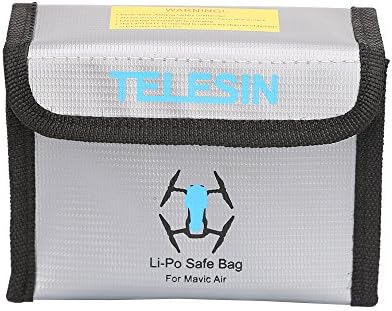 Fireproof Explosionproof Lipo Battery Safe Bag Lipo Battery Guard Safe Bag Pouch Sack for 3PCS DJI Mavic Air Battery 140x60x105mm (Large Size)